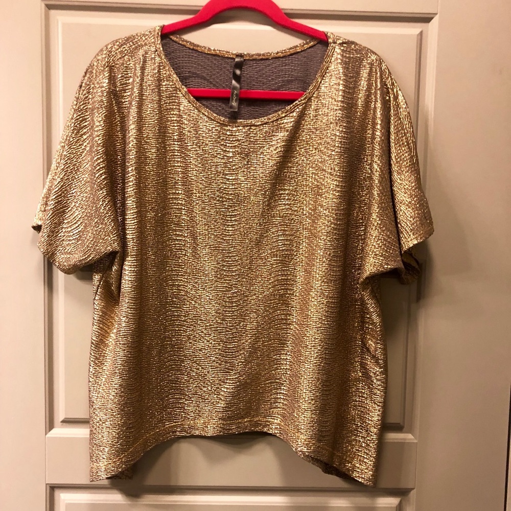 Gold Short Sleeve Top